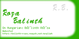 roza balinth business card